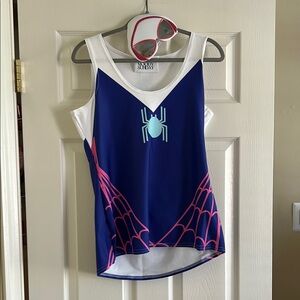 Spider Web Tank Top with Eye Mask